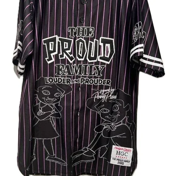 The Proud Family Penny XL Baseball Jersey – Black/Pink        (R) - Picture 3 of 7
